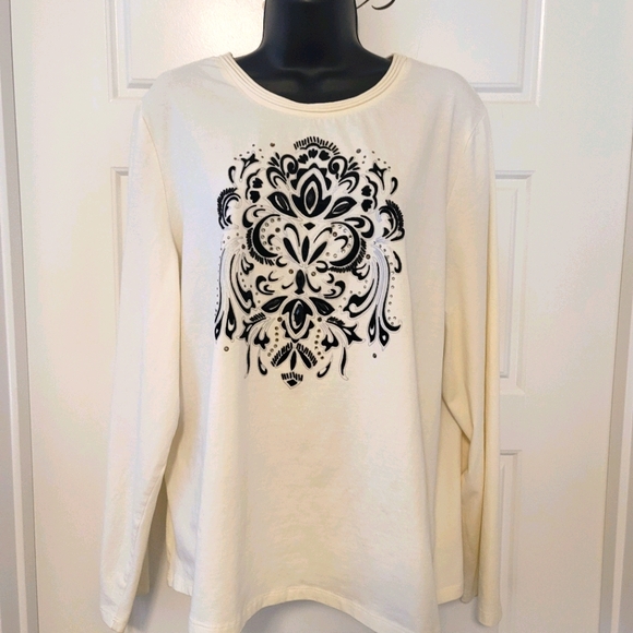 White TanJay long sleeved t-shirt. - Picture 1 of 4